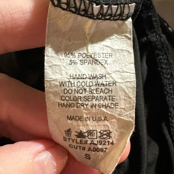 Black Lace Up Long Sleeve Bodysuit GoJane Small Tight Fitting Going Out Club - Picture 4 of 4